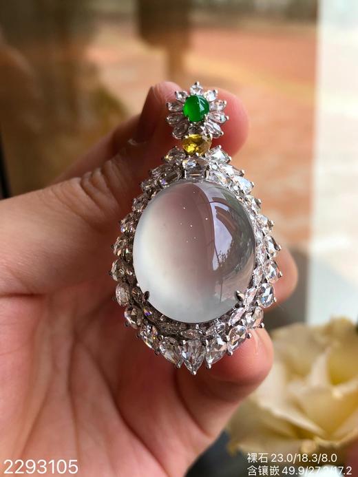 品质超群的白玻璃蛋面吊坠【2293105】具体价格微信咨询 商品图0