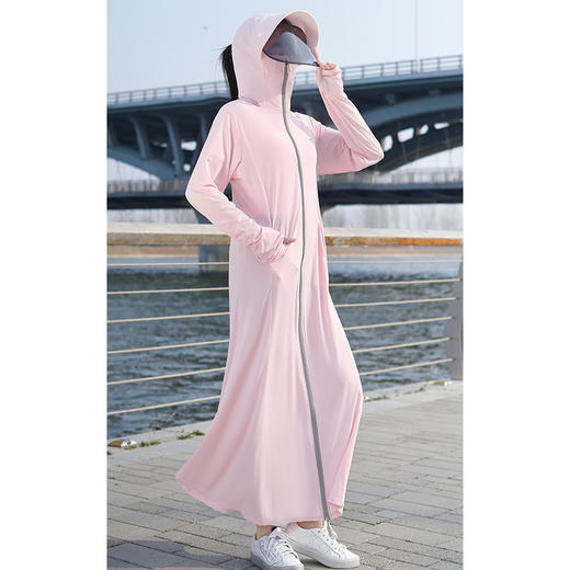 BMT-YYdck衣长款全身女款夏季新款薄款透气冰丝电动车连帽宽松 商品图5