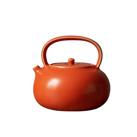 茶香记  450ml小号朱柿红提梁壶煮水壶煮茶壶煮茶壶2024新款茶具 商品图4