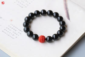 黑碧玺手串 ，珠径12mm