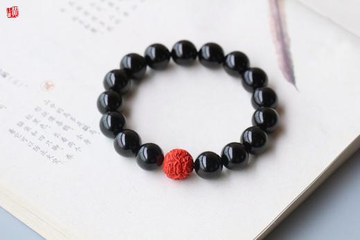 黑碧玺手串 ，珠径12mm 商品图0