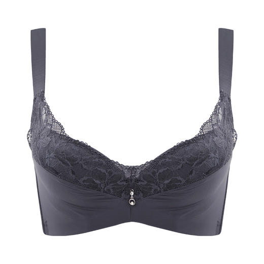 贝佳人新品全罩杯大包容显小文胸收副乳强承托半光面无痕红色内衣 商品图2