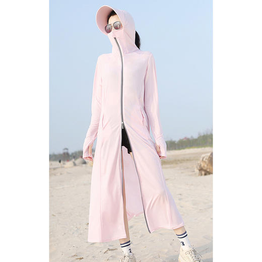 BMT-YYdck衣长款全身女款夏季新款薄款透气冰丝电动车连帽宽松 商品图7