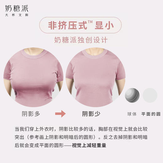 奶糖派大杯文胸盛樱套装全罩杯超薄甜美舒适大胸显小内衣女薄款 商品图3