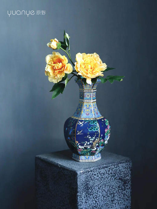 祥瑞财运装饰品摆设件酒店家居客厅玄关插花瓷器珐琅彩瓷薄胎陶艺 商品图1