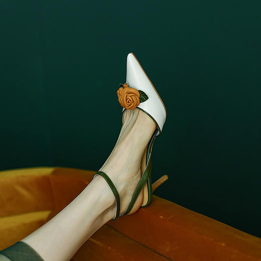 优雅拼色，花朵高跟凉鞋ZF-1118 商品图8