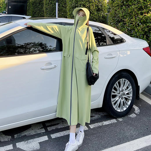 BMT-kdck-04中长款全身薄款衣 宽松大码女款200斤夏季透气电动车 商品图3