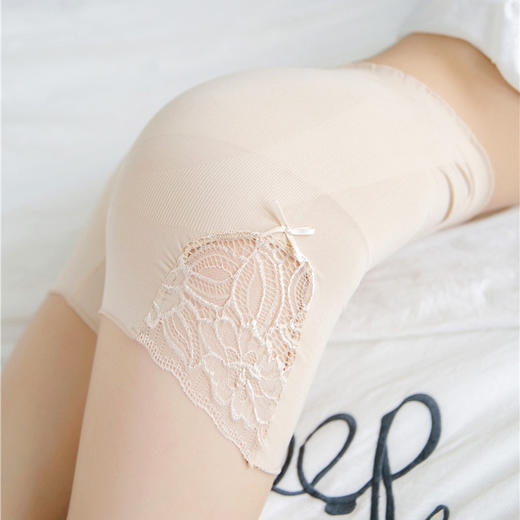 黛唯梵日系侧边蕾丝大码棉裆安全裤光防走石墨烯夏季薄款打底裤短裤 商品图3