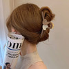 LBE-dz589韩版奶茶咖色爱心发夹后脑勺抓夹鲨鱼夹感网红甜美女头饰 商品缩略图1