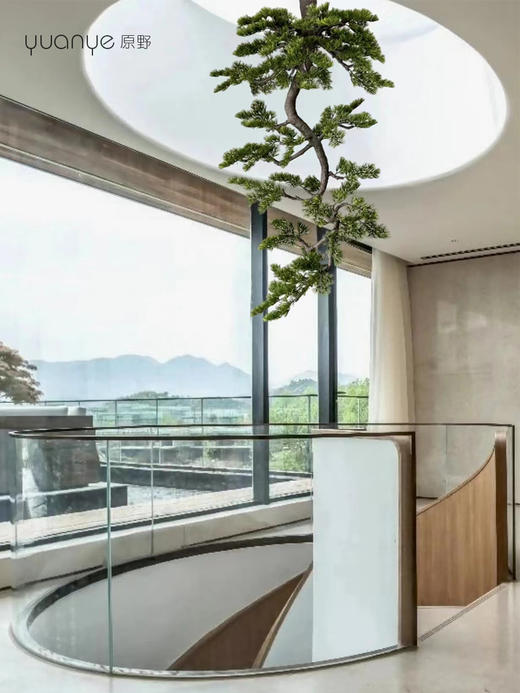 新中式悬挂仿真迎客松假松树大型绿植售楼部酒店会所茶室别墅景观 商品图3