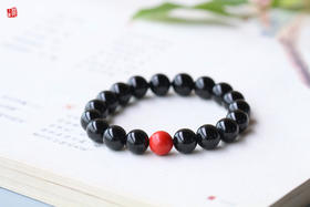 黑碧玺手串，珠径10mm