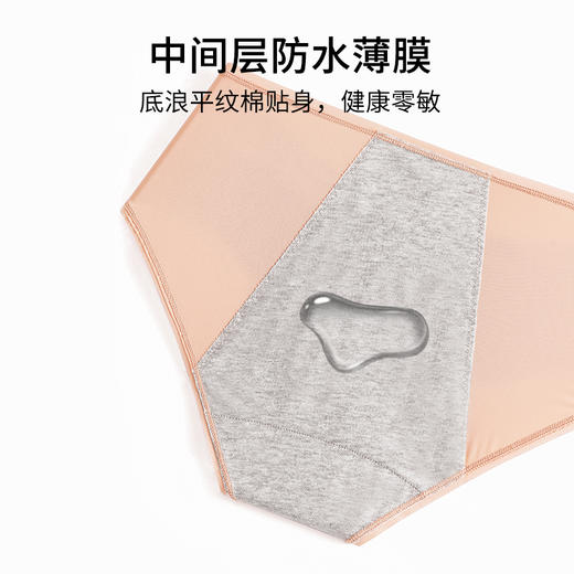 HSIA遐 生理期内裤女士经期防漏安全裤冰丝轻薄中腰姨妈裤2条装 商品图4