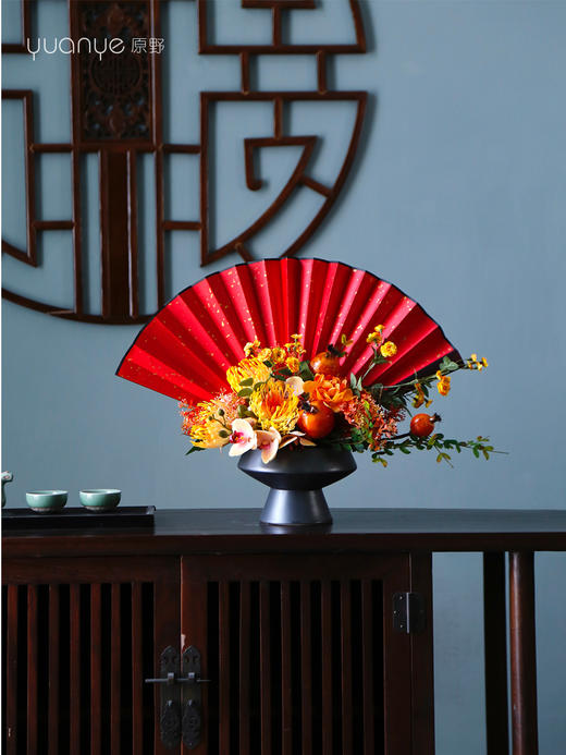 新中式高档仿真花摆件酒店餐厅餐桌年宵花客厅玄关开业新房装饰花 商品图1