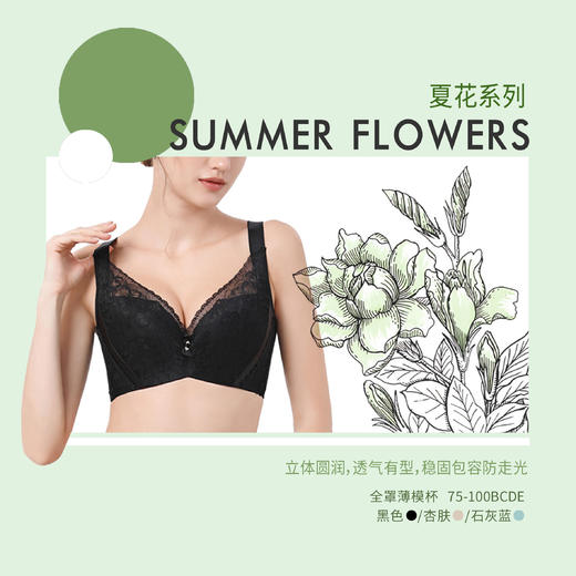 贝佳人新品大码文胸性感蕾丝软钢圈上托侧收调整型文胸女BW902008 商品图4