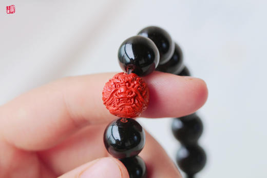 黑碧玺手串 ，珠径12mm 商品图2