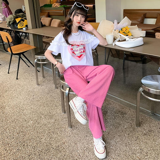 洋气儿童时髦，潮短袖休闲套装PJX-NXM2210 商品图2