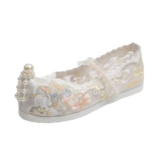 女童绣花鞋古风汉服透气网纱软底布鞋BS-021 商品图4