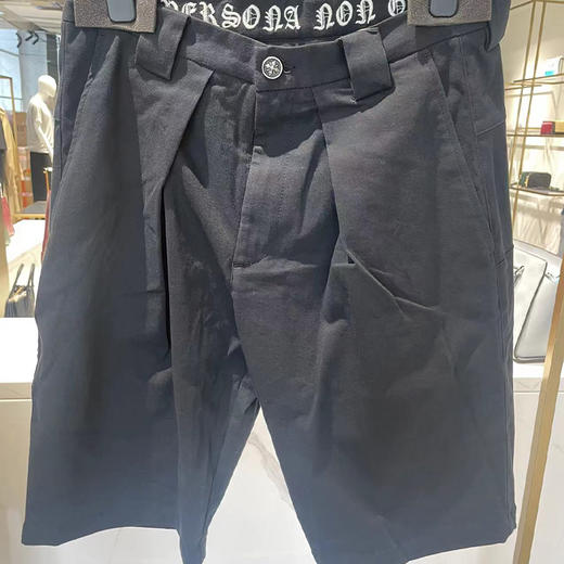 RICHMOND 男士棉质字母徽标印花休闲短裤 黑色 RMP19194BE BLACK 商品图0