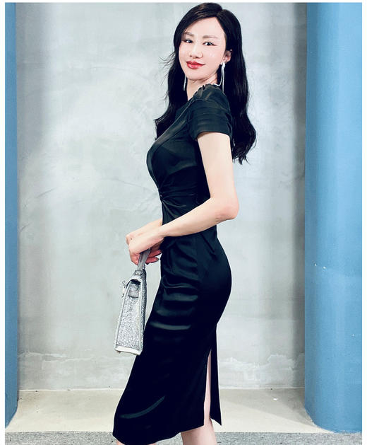 “仪式感系列“J20284418A颈袖添香季新款女装职场工作正装修身包臀蝴蝶结短袖ol连衣裙J20284418A 商品图4