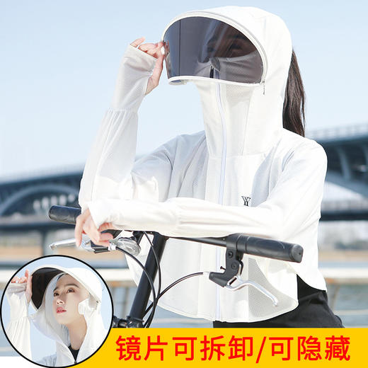 BMT-YYtkm衣女款夏季新款薄款冰丝透气电动车短款宽松连帽户外 商品图5