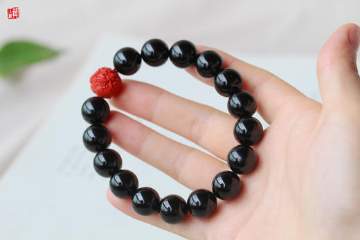 黑碧玺手串 ，珠径12mm 商品图1