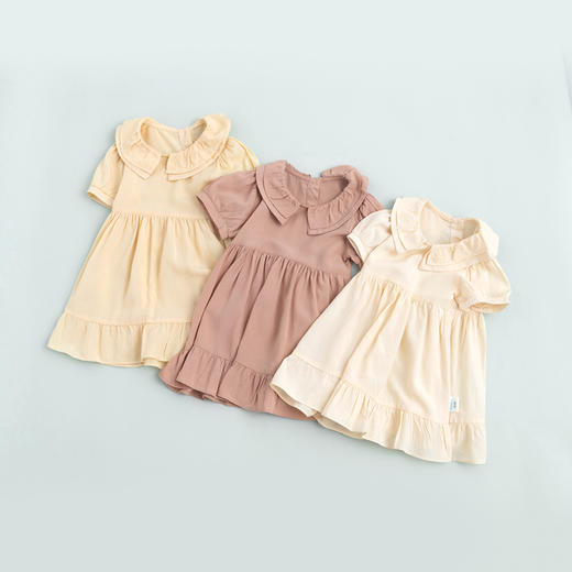 贝贝怡女童小清新田园风连衣裙夏季新品泡泡袖长裙222Q321
 商品图2