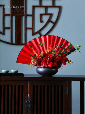 新中式高档仿真花摆件酒店餐厅餐桌年宵花客厅玄关开业新房装饰花