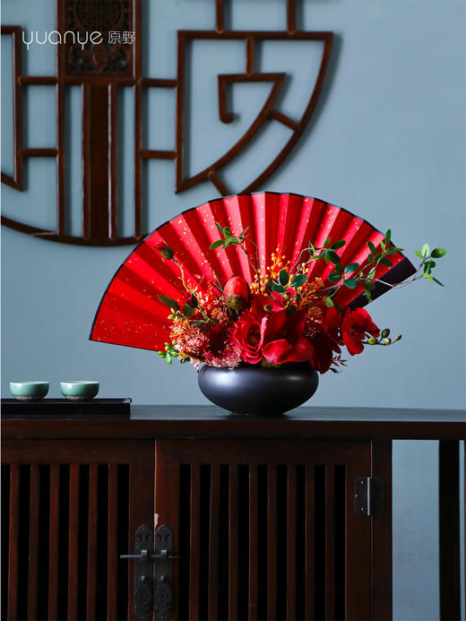 新中式高档仿真花摆件酒店餐厅餐桌年宵花客厅玄关开业新房装饰花 商品图0