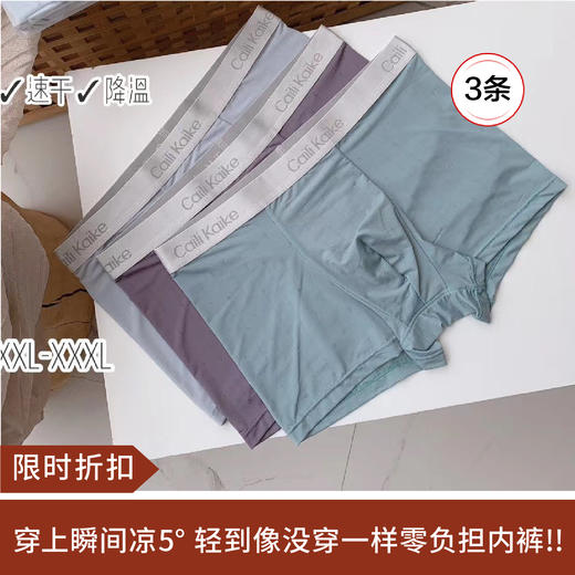 【限时折扣】冰点总裁男士内裤 3条/包 商品图0