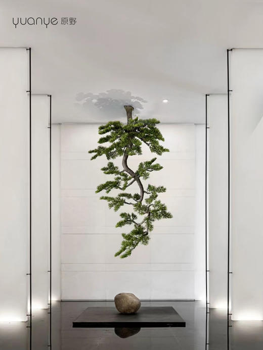 新中式悬挂仿真迎客松假松树大型绿植售楼部酒店会所茶室别墅景观 商品图0