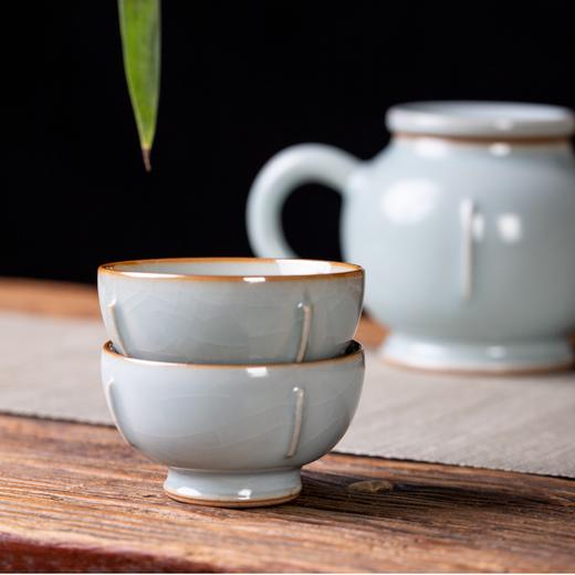 “欢喜”纯手工汝瓷精品茶具 李善明制 1壶2杯茶具套装（顺丰景德镇发货） 商品图1