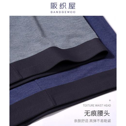 阪织屋内裤男无痕基础色纱莫代尔男士内裤平角裤短裤1331360657604 / 7005 商品图3