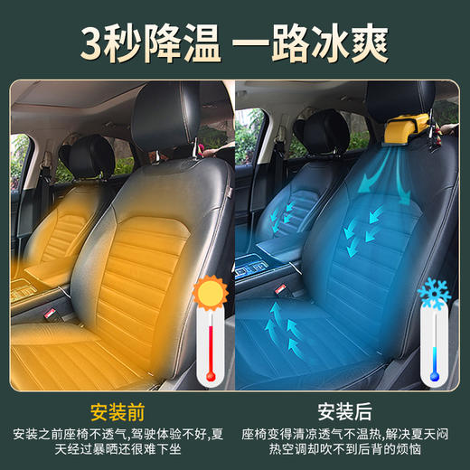 车载座椅风扇  散热器降温神器 12V小车车用usb 商品图2