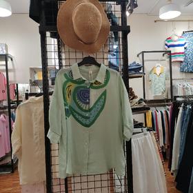 代女麻衬衣12121