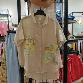 代女麻衬衣12263