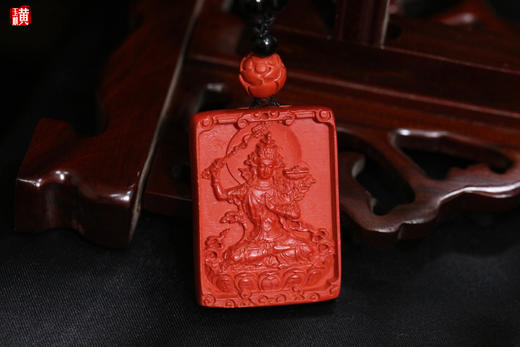 朱砂【文殊菩萨】吊坠，生肖兔的守护神 商品图0
