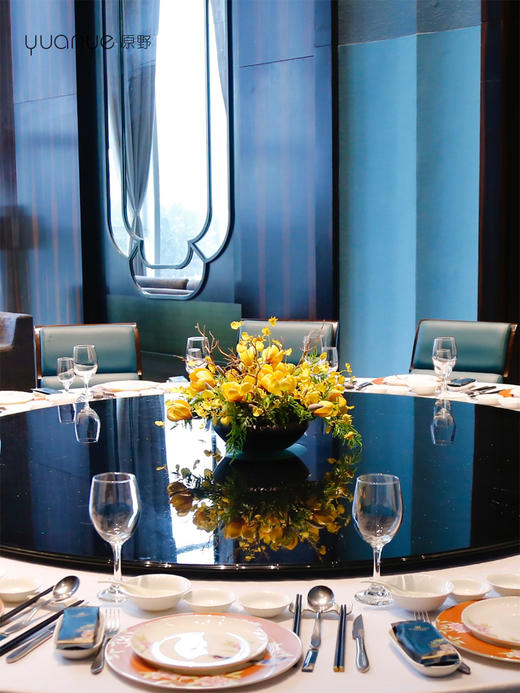 新中式高端仿真花酒店圆桌餐桌花摆花餐厅客厅玄关假花装饰摆设件 商品图4