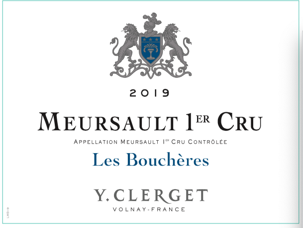 2019/2020 Y. Clerget, Boucheres Meursault 1er Cru【闪送】（65折）