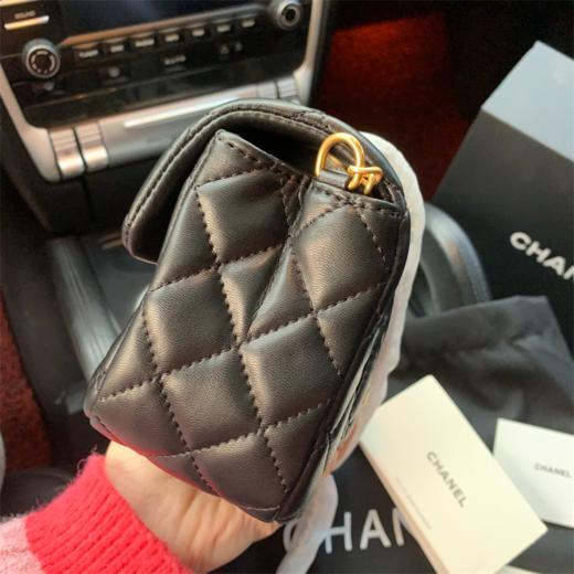 H067小香小金球菱格羊皮链条包单肩斜挎包 商品图3