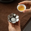 茶家吉橙空谷杯托系列杯垫仿古做旧水墨风杯托中式花瓣茶托茶具配件 商品缩略图10