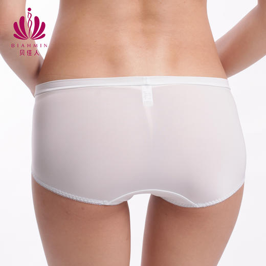 贝佳人新品包臀舒适中腰内裤轻薄通透性感平角裤 商品图4
