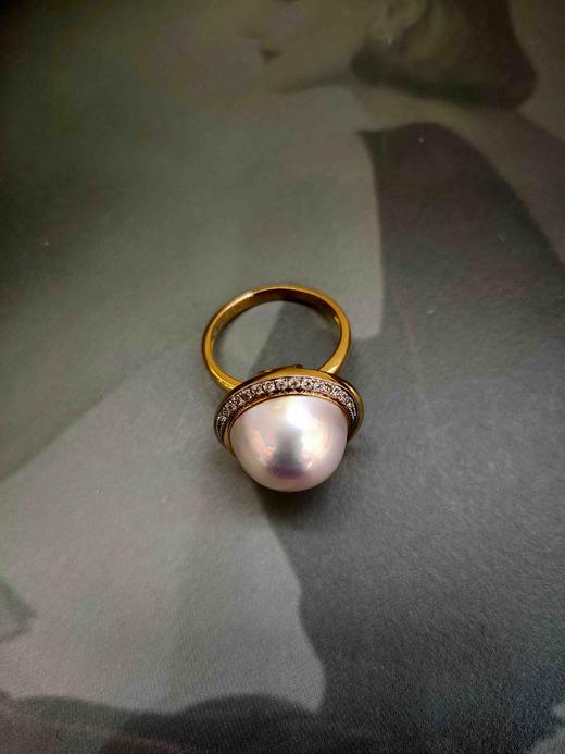 1F金鸿珍珠     马贝珍珠戒指 商品图0