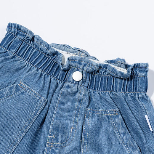 贝贝怡童装女童牛仔短裤夏季新款儿童柔软牛仔短裤时尚洋气外穿 商品图7