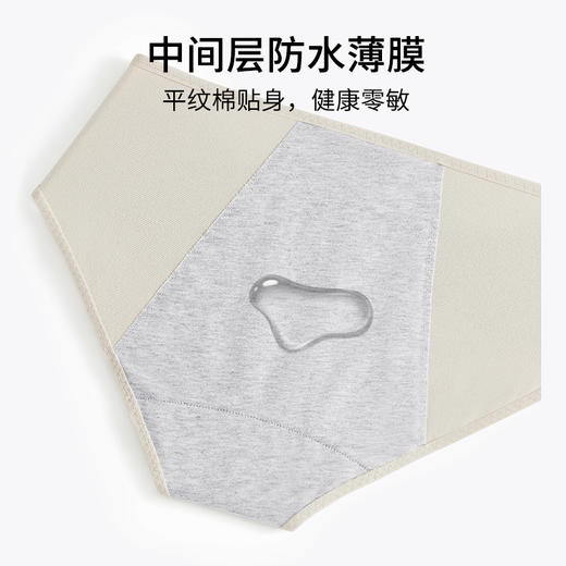 HSIA遐 生理期内裤女士经期防漏安全裤棉质中腰平角裤姨妈裤2条装 商品图4