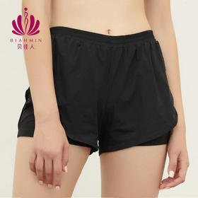贝佳人新品舒适防走光运动女士短裤家居裤睡裤透气