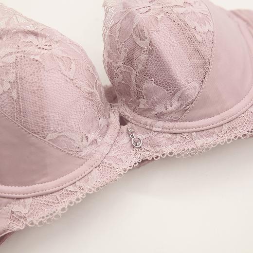 贝佳人新品本命年红色轻薄透气蕾丝显小内衣温感远红外养护文胸 商品图4