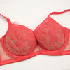 贝佳人新品大胸零负担舒适内衣无压软钢圈透气3/4水晶杯红色文胸 商品缩略图5