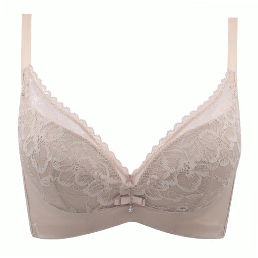 贝佳人2022新品柔软婴儿棉上薄下厚舒适聚拢文胸轻盈无感内衣女 商品图3