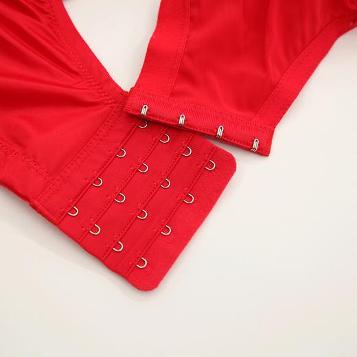 贝佳人新品自然聚拢抬托本命年红文胸3/4中厚杯内衣无压软钢圈 商品图3