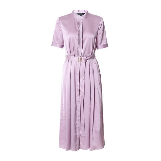 EITIE爱特爱通勤立领收腰显瘦百褶裙摆中长裙连衣裙6607326 商品图10